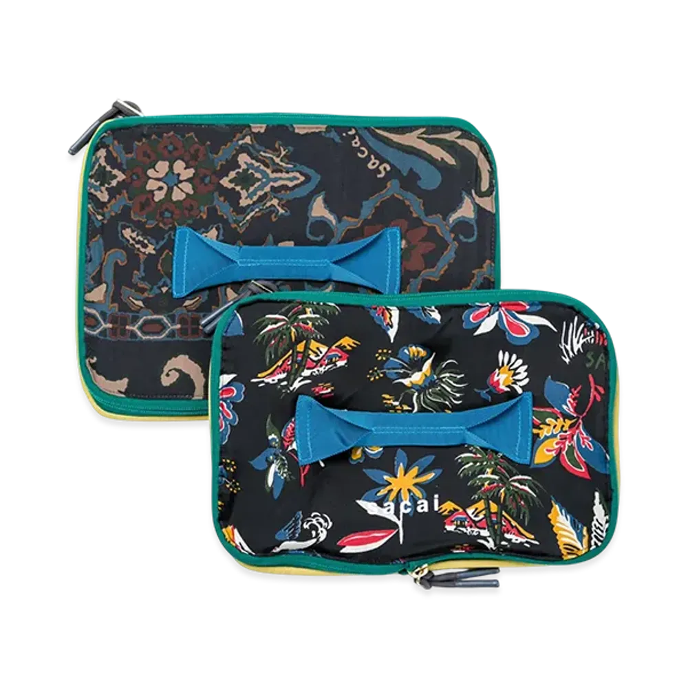 sacai Zantan Travel Pouch Set "Black Mix"