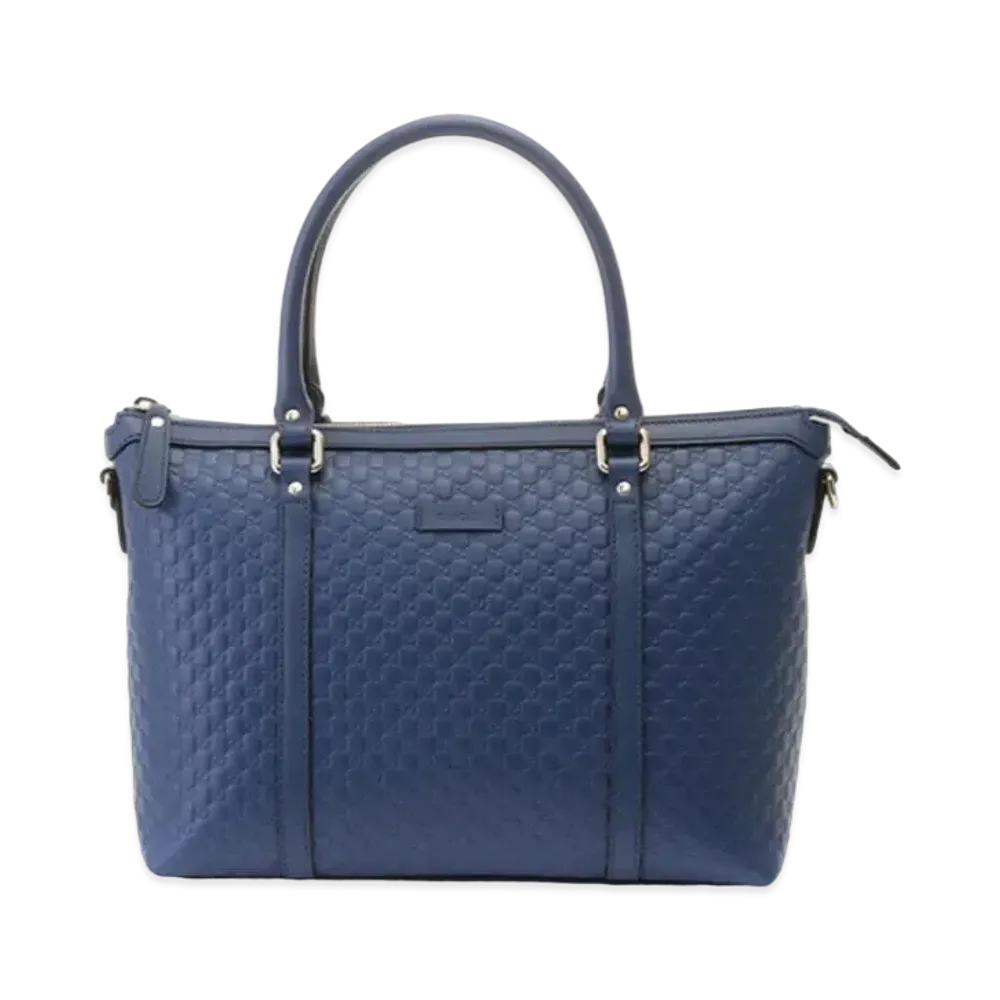 GUCCI Tote Bag Micro Guccisima "Navy"