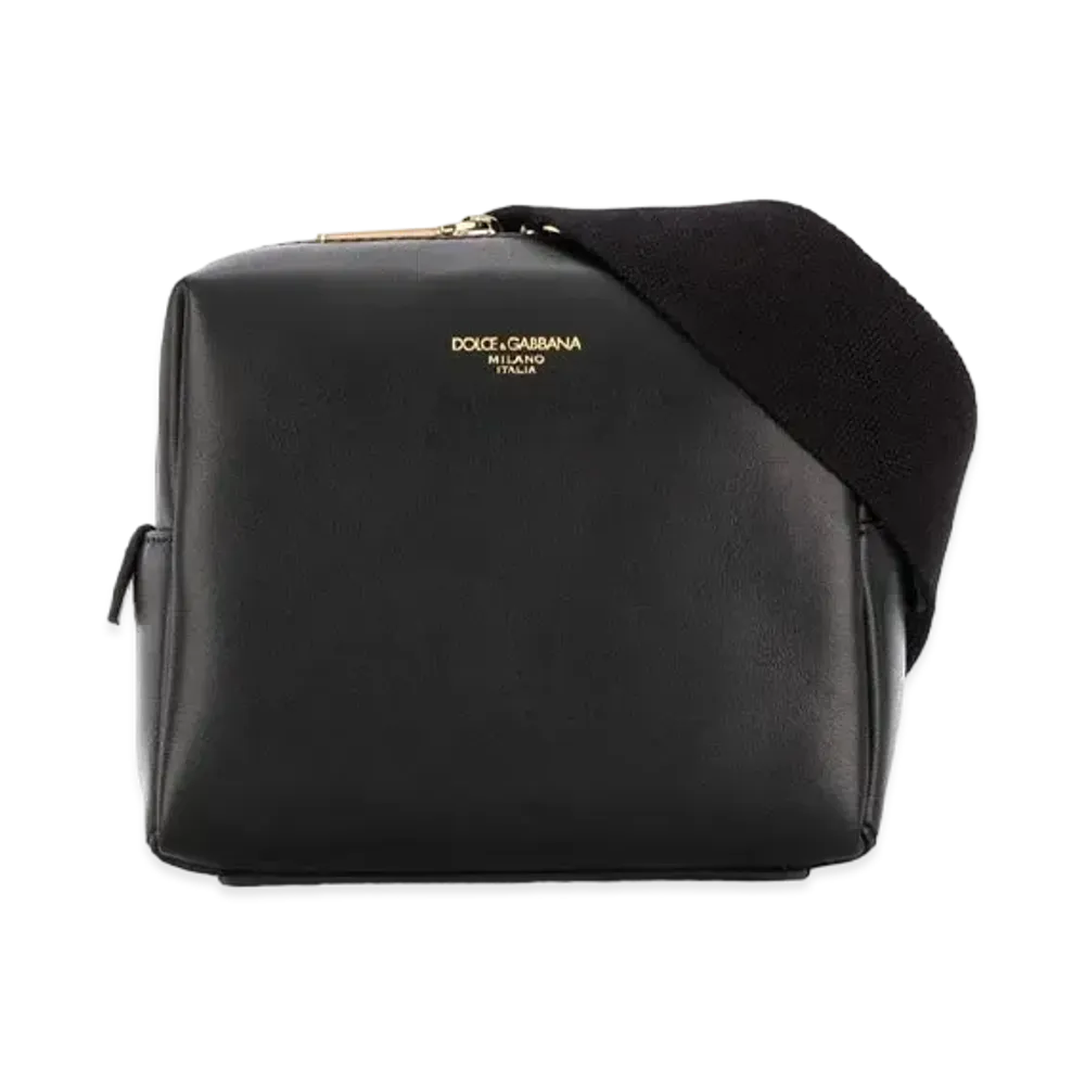 Dolce&Gabbana Mon-Reale Waist Poach Small Calfskin Brand Logo "Black"