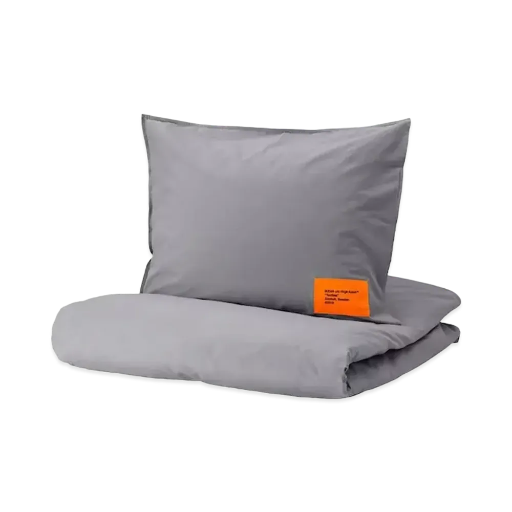 Off-White Virgil Abloh x IKEA MARKERAD US Duvet Cover & Pillowcase (Full/Queen) "Gray"