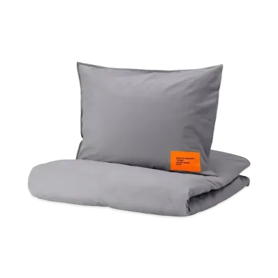 Off-White Virgil Abloh x IKEA MARKERAD US Duvet Cover & Pillowcase (Full/Queen) "Gray"