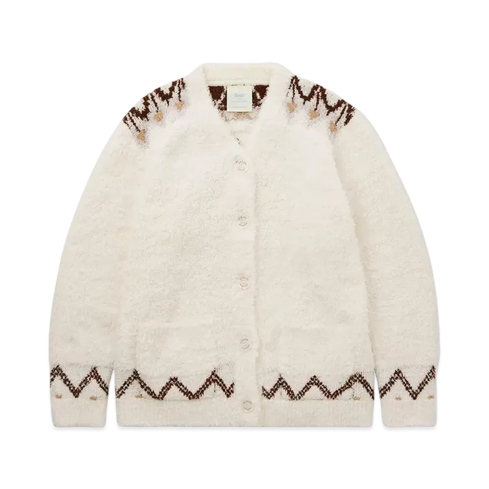 GELATO PIQUE x Steiff Fair Isle cardigan "Cream"