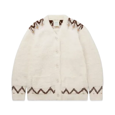 GELATO PIQUE x Steiff Fair Isle cardigan "Cream"