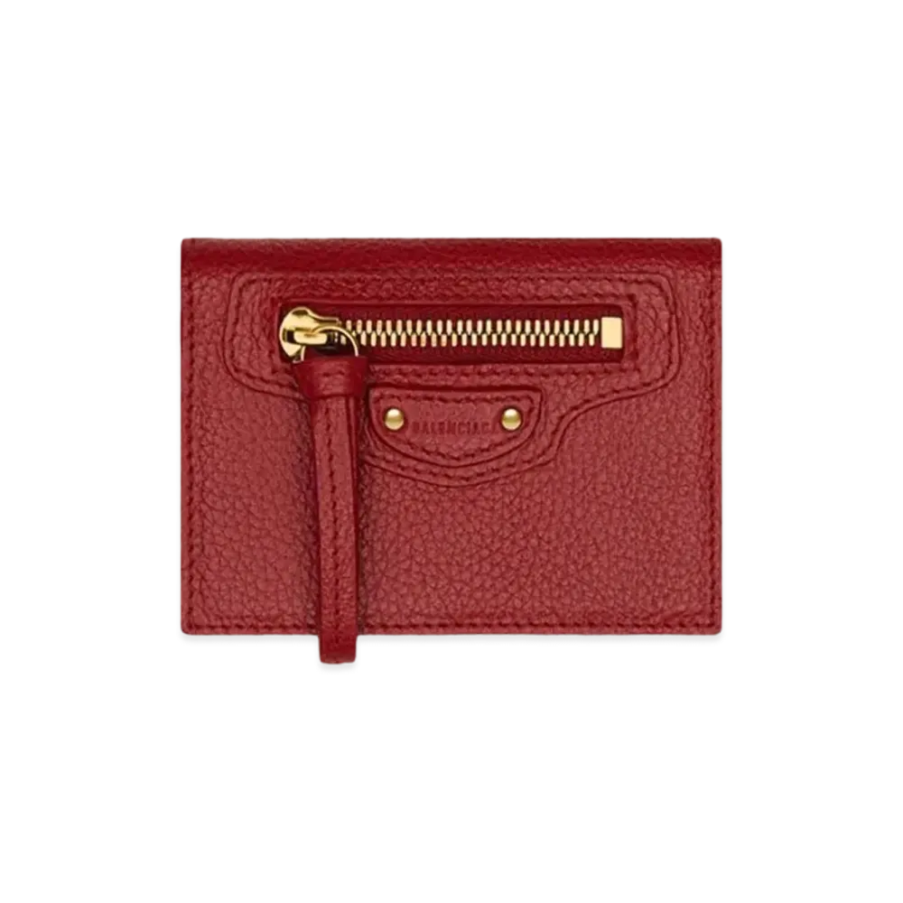 BALENCIAGA Women's Neo Classic Mini Wallet "Mediumred"