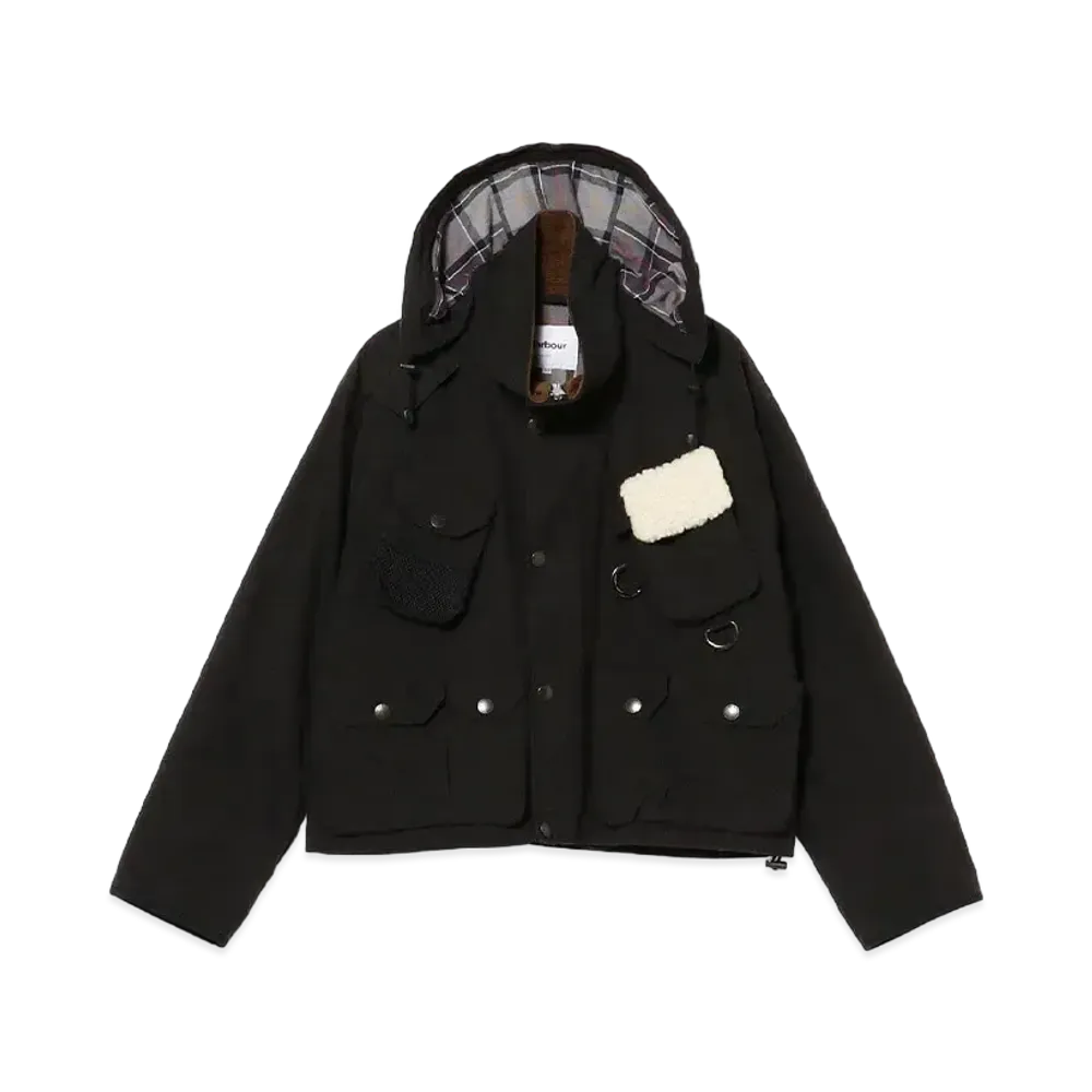 Barbour x International Gallery BEAMS Fly Fishing Jacket Washed Cotton Short Blouson "Black"