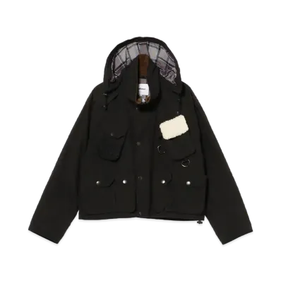 Barbour x International Gallery BEAMS Fly Fishing Jacket Washed Cotton Short Blouson "Black"