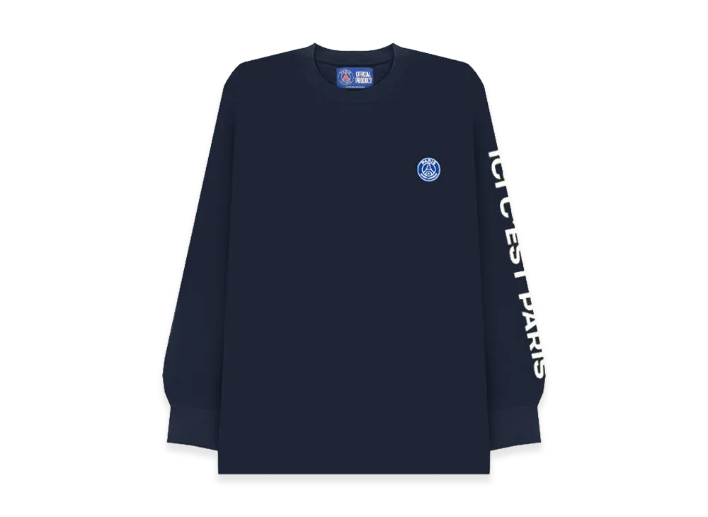 Nike x Paris Saint Germain EMB Logo & Print Sleeve L/S T-Shirt "Navy"