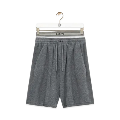 LOEWE Shorts "Grey Melange/White"
