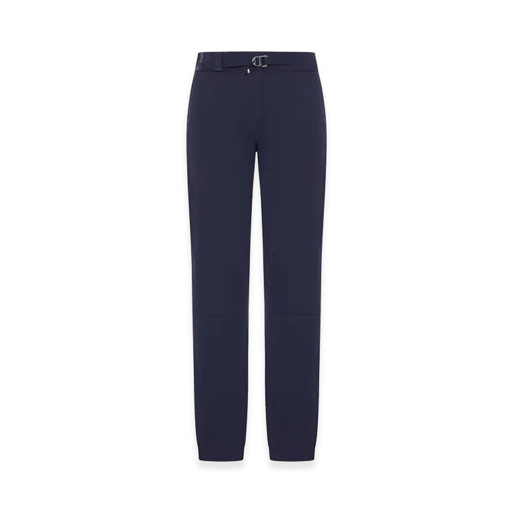 MONCLER Women's Stretch Trousers In Structured Technical Fabric "Navy Blue"