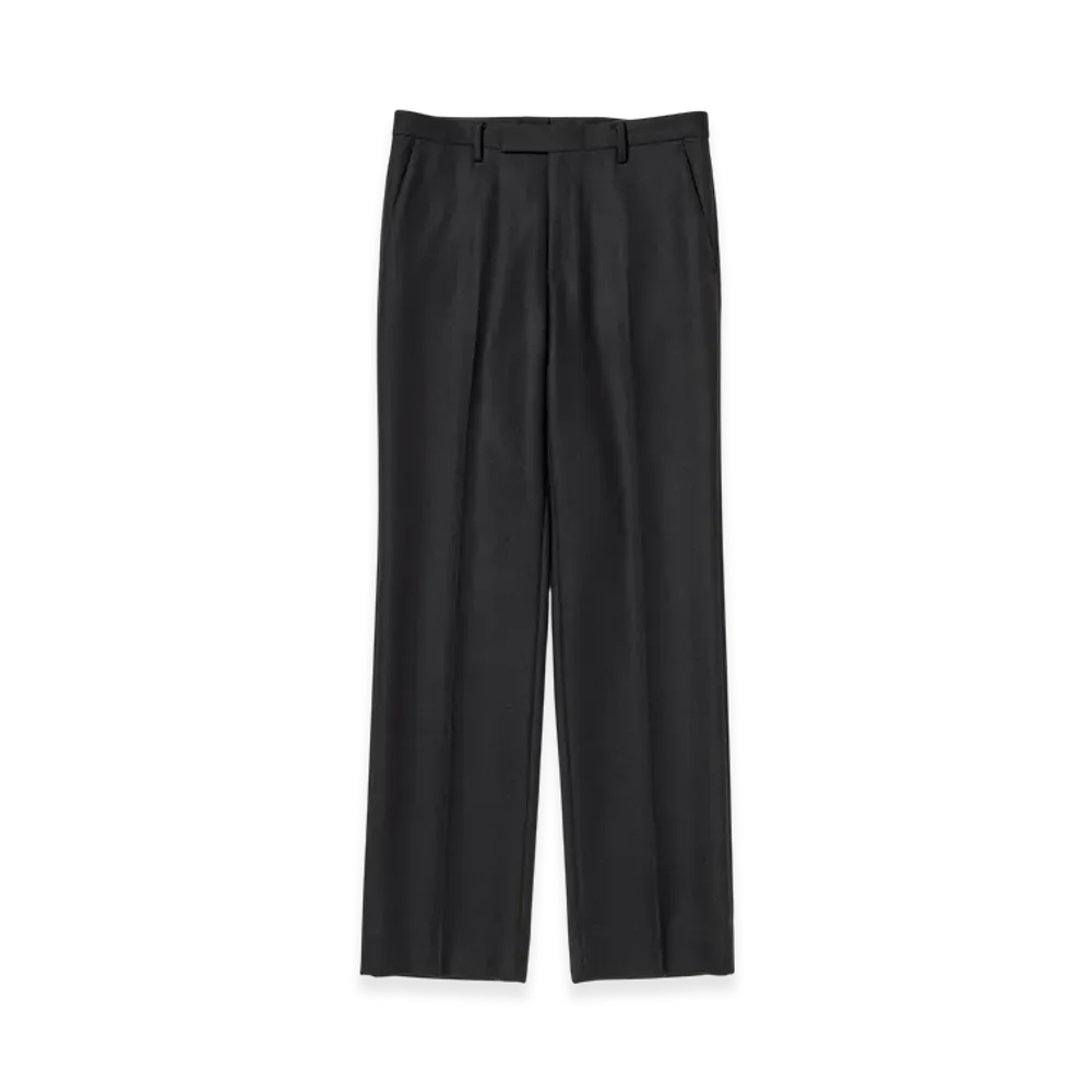 AURALEE Light Melton Narrow Slacks "Dark Charcoal"
