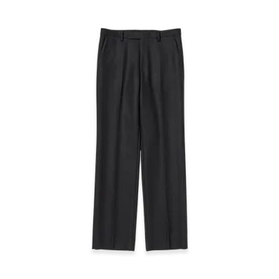 AURALEE Light Melton Narrow Slacks "Dark Charcoal"
