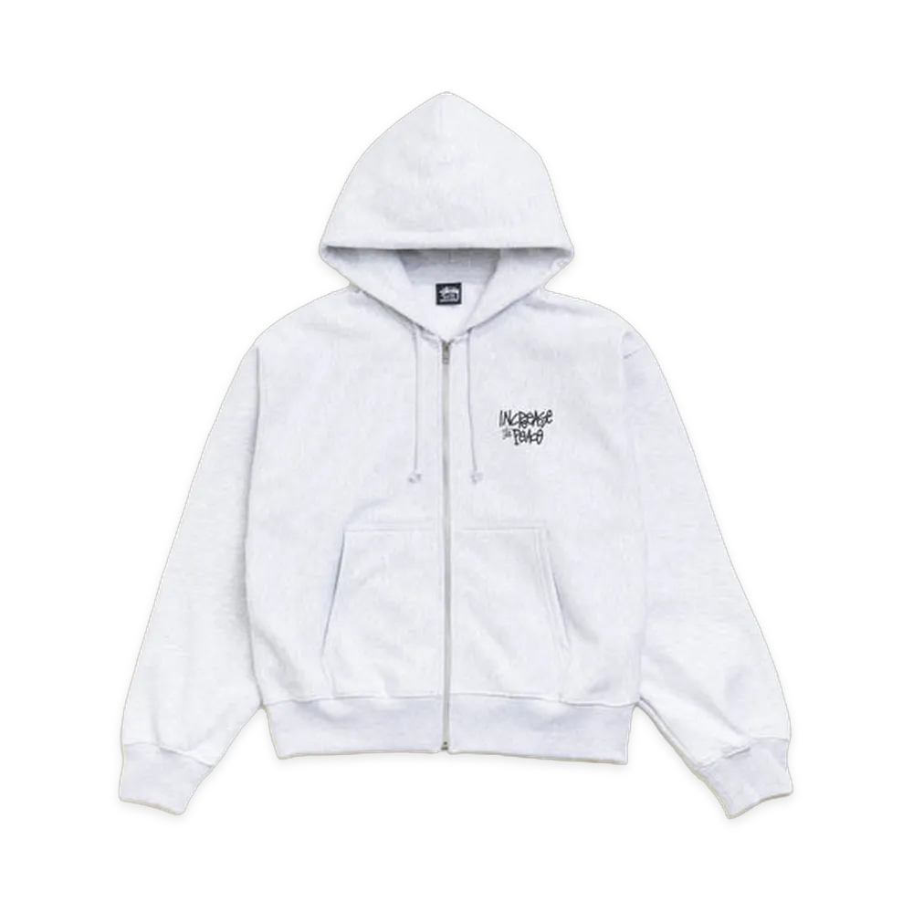 Stussy Peace Increased Zip Hoodie "Ash Heather"