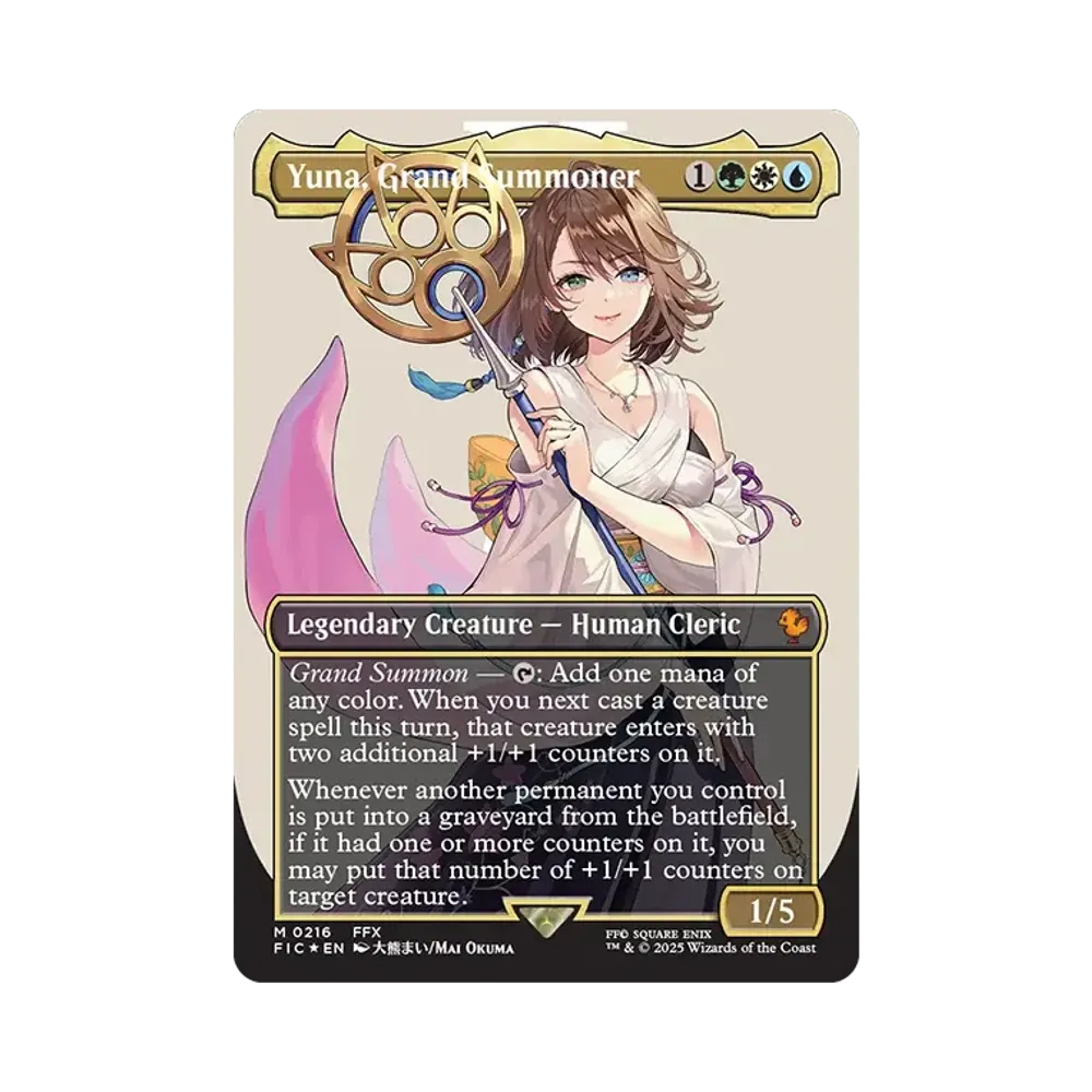 大召喚士、ユウナ M :サージ Foil :ボーダーレス版 [FIC 0216]【英語版】(ファイナルファンタジー)