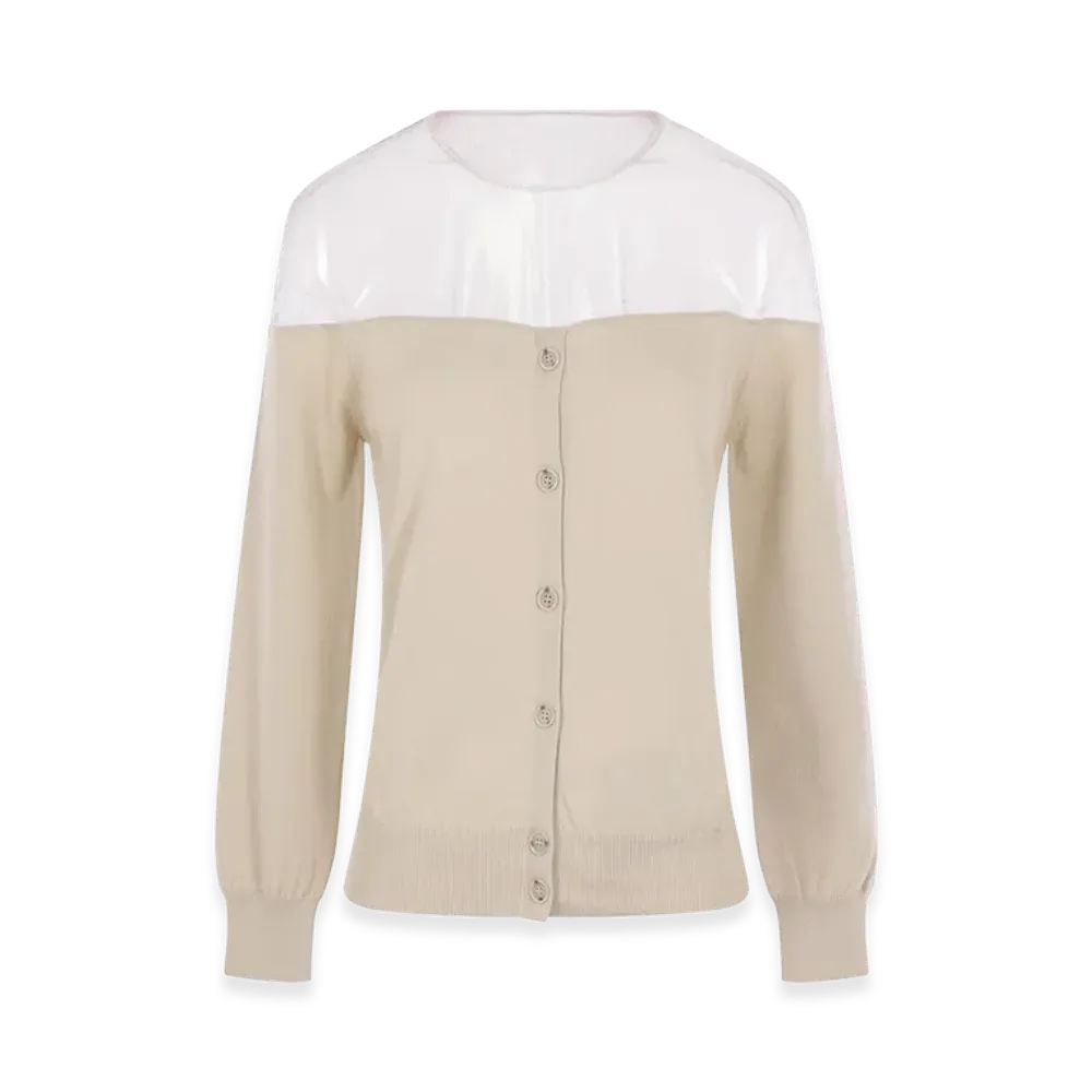MM6 Maison Margiela Women's Knit Cardigan "Beige"