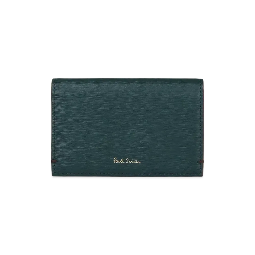 Paul Smith Colored Edge AW24 Business Card Holder "Green"