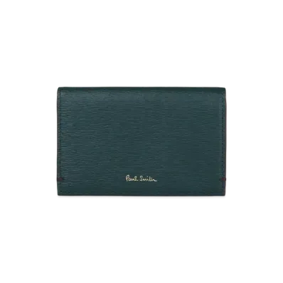 Paul Smith Colored Edge AW24 Business Card Holder "Green"