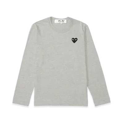PLAY COMME des GARCONS Unisex Long Sleeve T-Shirt AX-T122-051 "Top Gray"