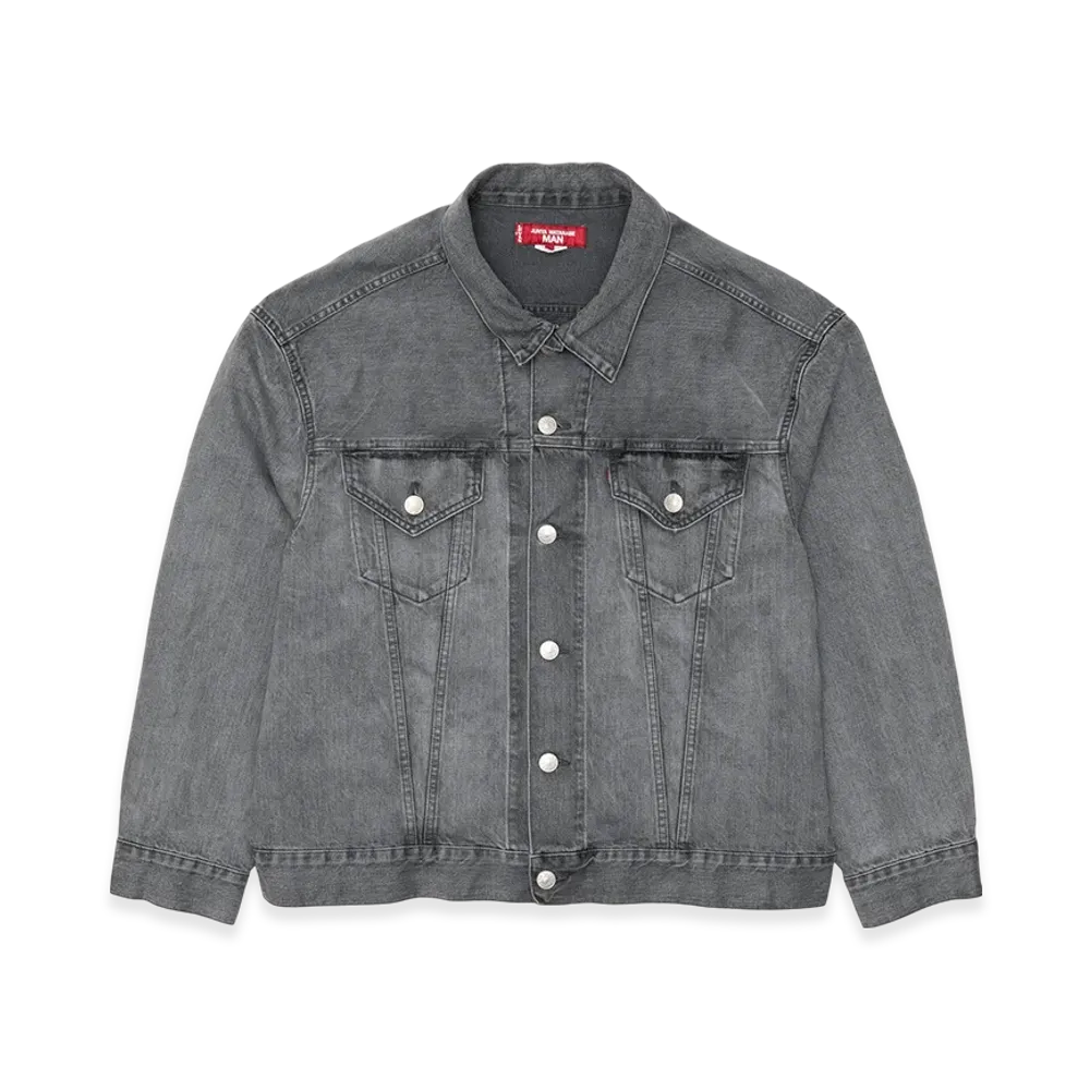 JUNYA WATANABE MAN x Levi's Cotton Selvedge Denim Garment Treated W Name "Grey"