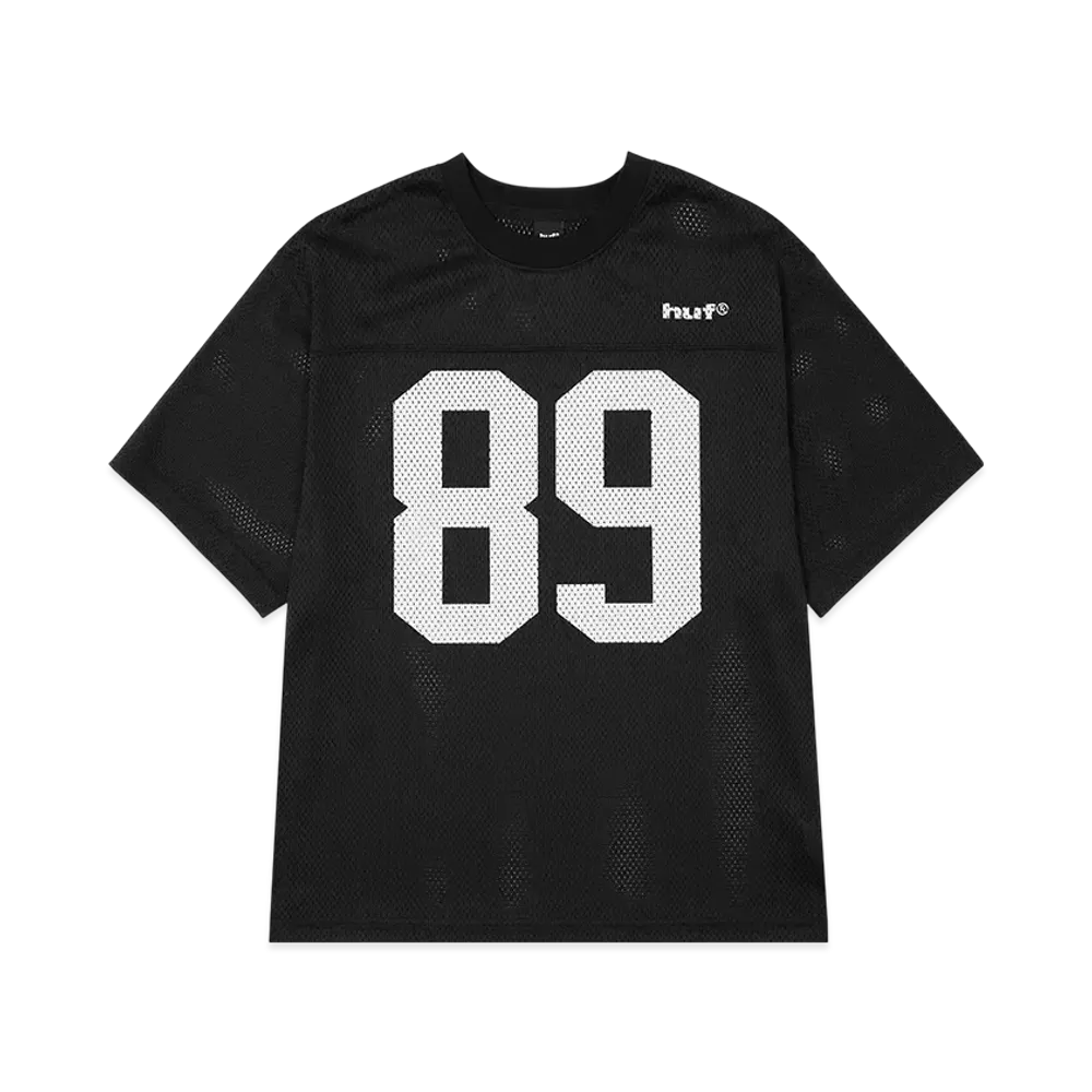 HUF Eightynine Mesh Football Crew "Black"