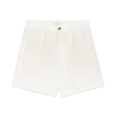 Aime Leon Dore Double Pleated Linen Short "White"