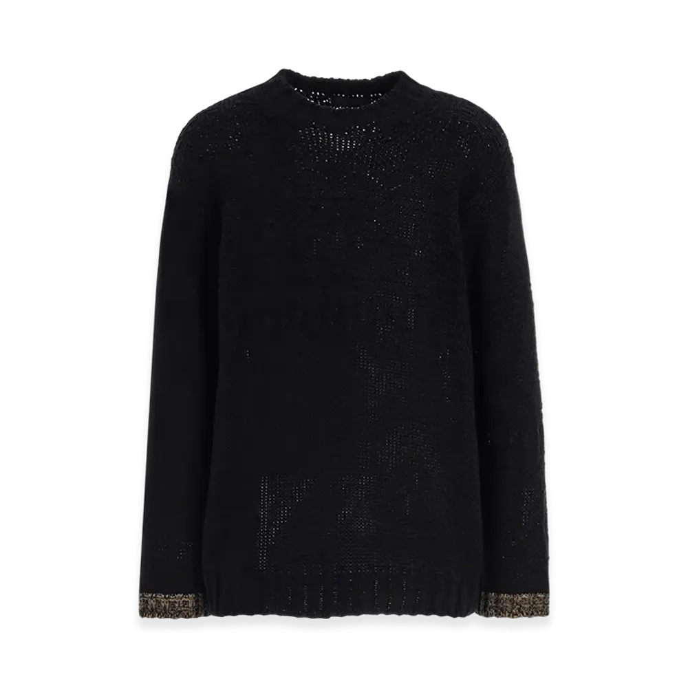 S'YTE Bulky Wool Lynx Pullover Knit "Black"