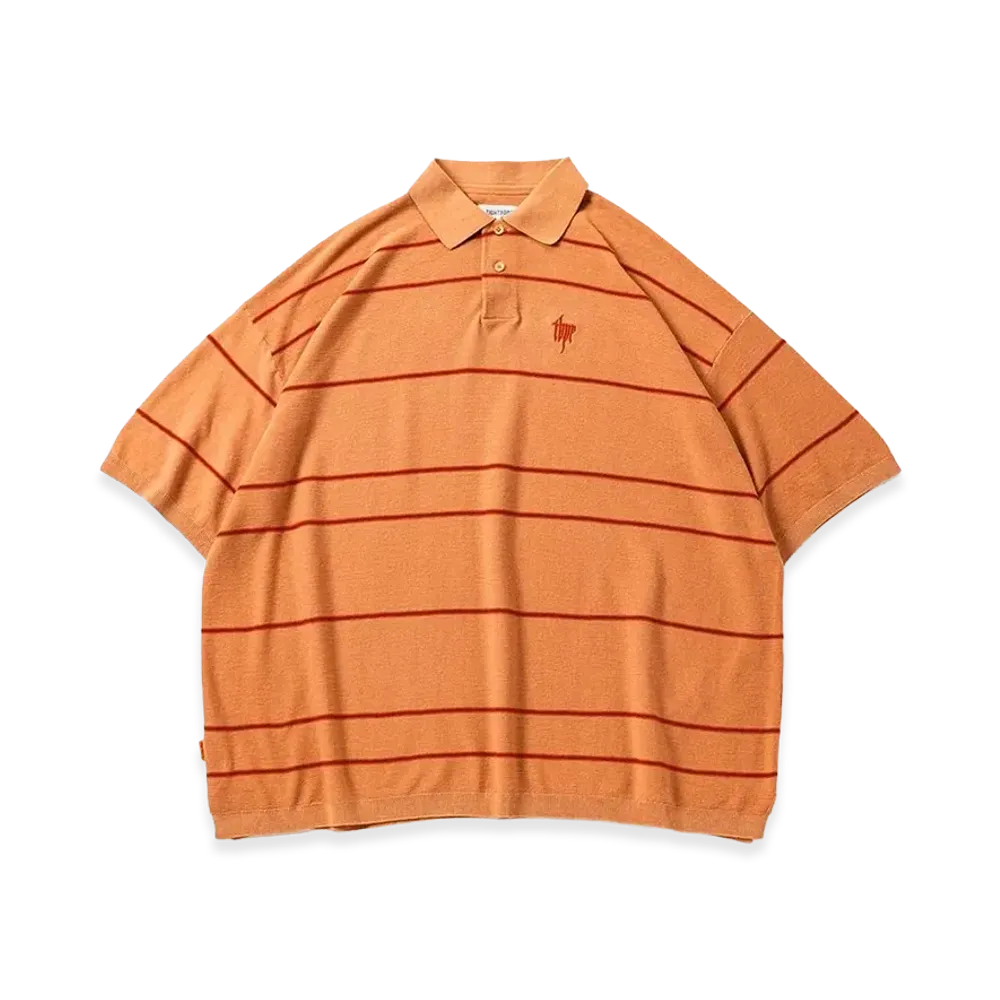TIGHTBOOTH Border Knit Polo "Brick"