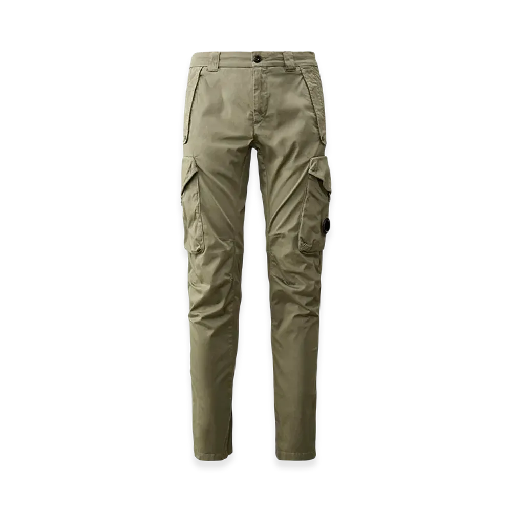 C.P. Company Stretch Sateen Ergonomic Lens Utility Pants "Agave Green"