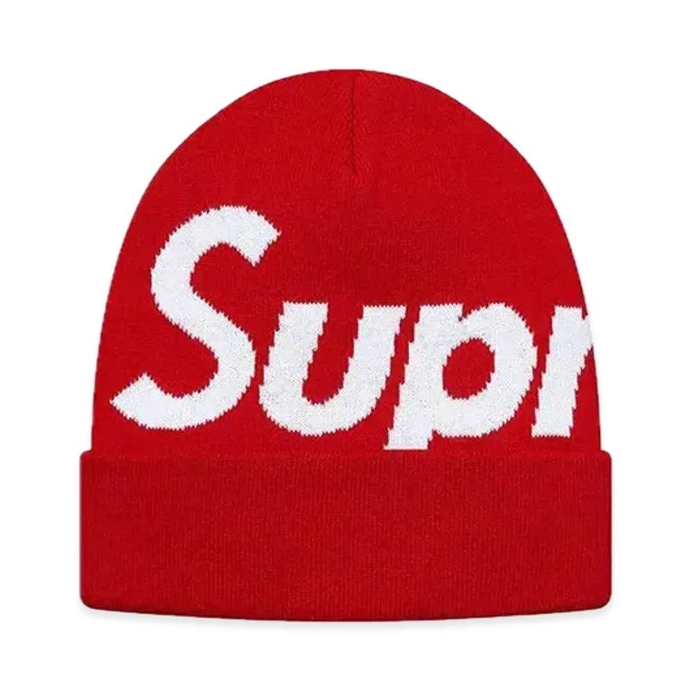 Supreme Big Logo Beanie (FW17) "Red"