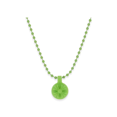 Chrome Hearts Rubber Crossball Silicon Necklace "Green"