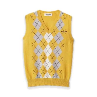 MIU MIU Cashmere Vest "Yellow"