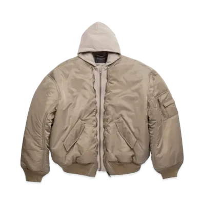 BALENCIAGA Men's Paris All in Bomber "Dark Beige"