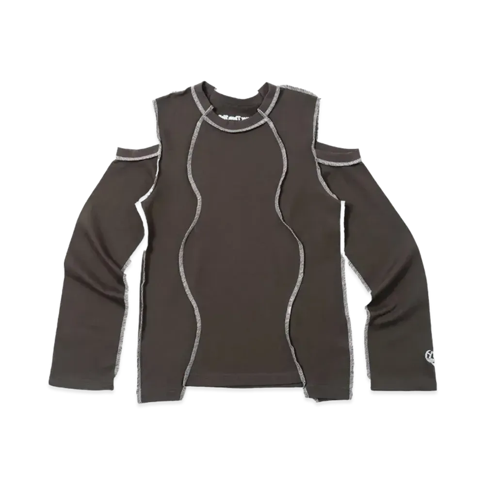 HTH Shoulder point long Tee "CHARCOAL"