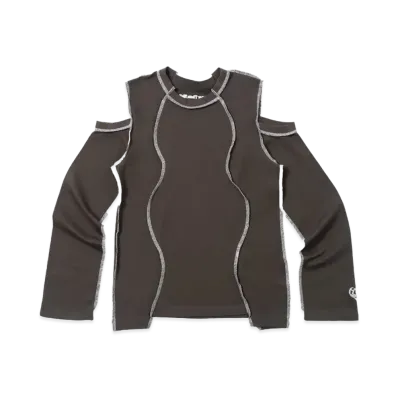HTH Shoulder point long Tee "CHARCOAL"