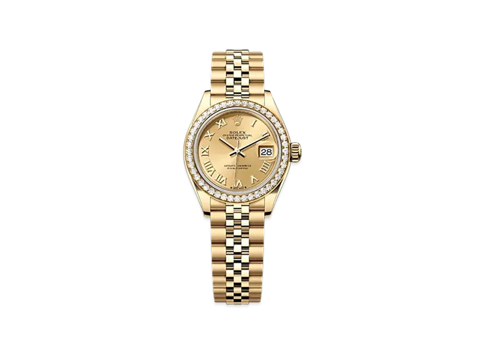 ROLEX Lady-Datejust 28mm Yellow Gold Diamond 279138RBR "Champagne-colour"