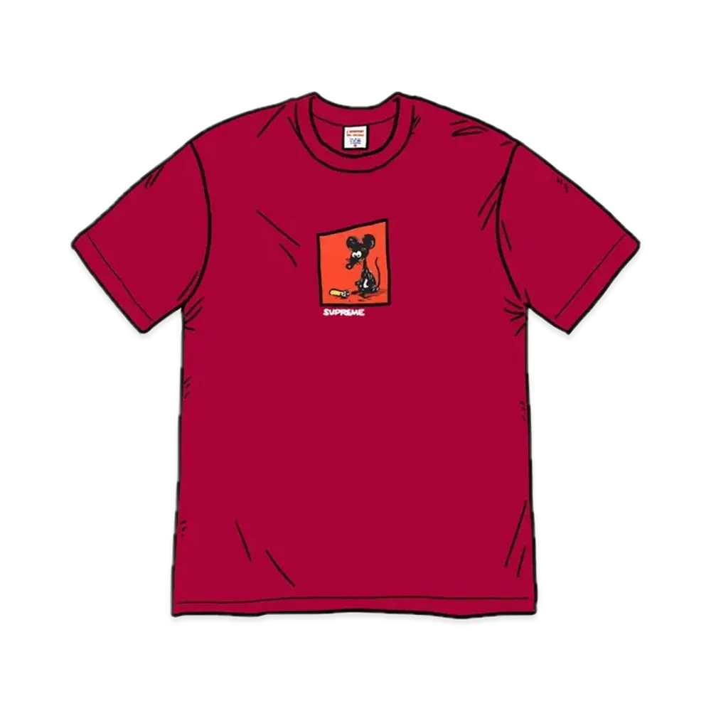 Supreme Mouse Tee "Cardinal"