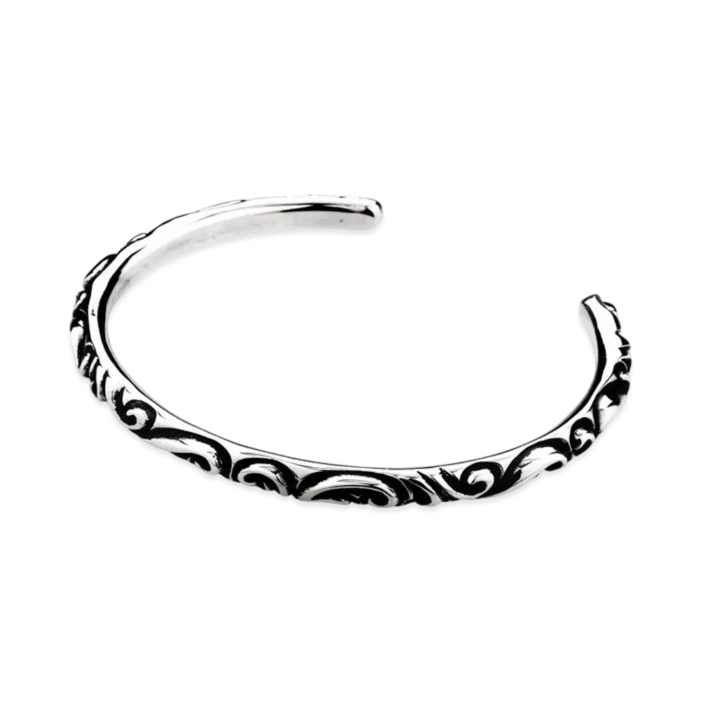 Chrome Hearts Scroll Band Bangle "Silver"