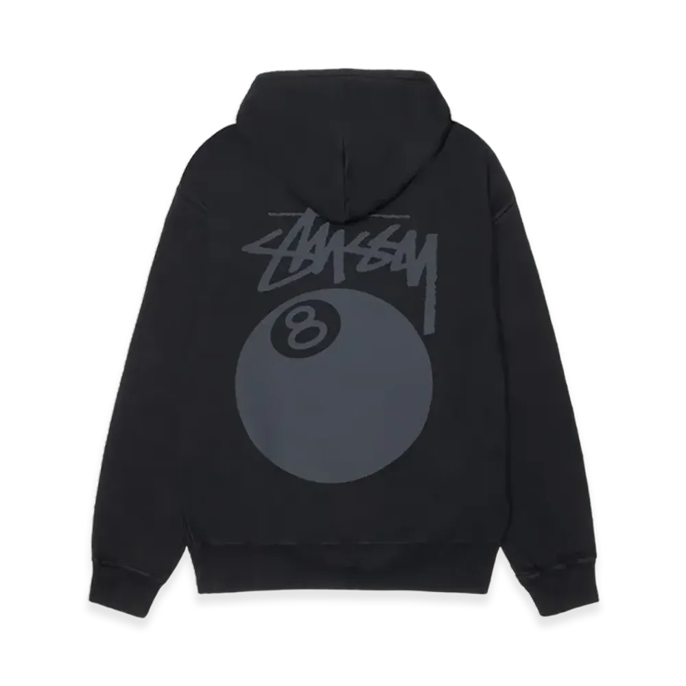 Stussy 8 Ball Pigment Dyed Hoodie "Black2"