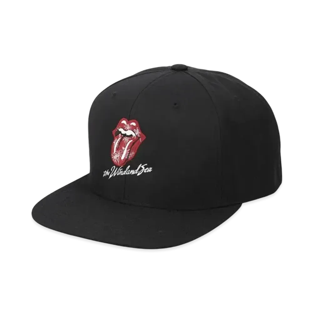 WIND AND SEA x The Rolling Stones Tongue Cap "Black"