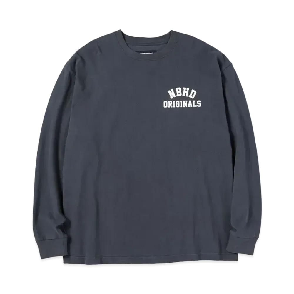 NEIGHBORHOOD SULFUR DYE / C-CREW . LS "Charcoal"