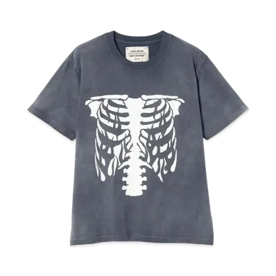 BEAMS x FUTURE ARCHIVE Bone Print Tee "Navy"