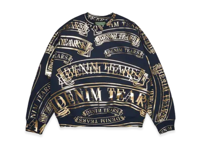 DENIM TEARS DT Banner Crewneck "Navy"