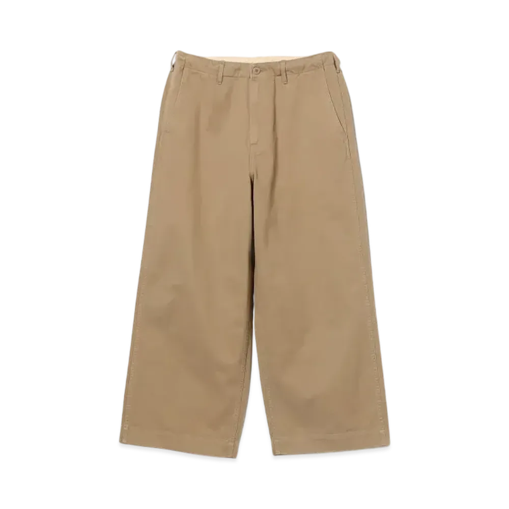 BEAMS 1940s Detail Wide Chino Pants "Beige"