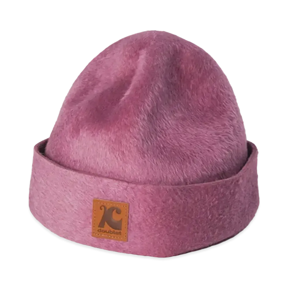 doublet x KIJIMA TAKAYUKI Leather Patch Felt Beanie "Light Purple"