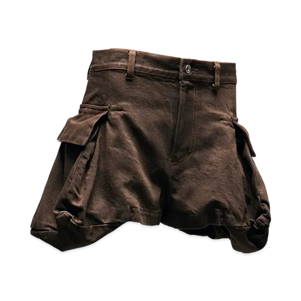 sacai Denim Shorts "Brown"