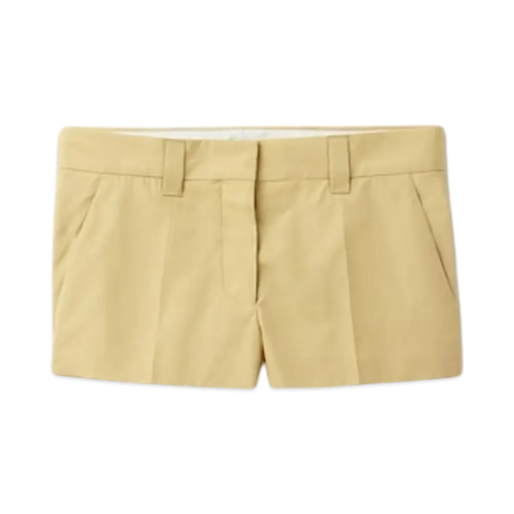 MIU MIU Women's Poplin Shorts "Pollen Yellow"