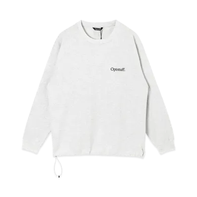 Optstuff Drawstring Long Sleeve T-Shirt "AshGray"