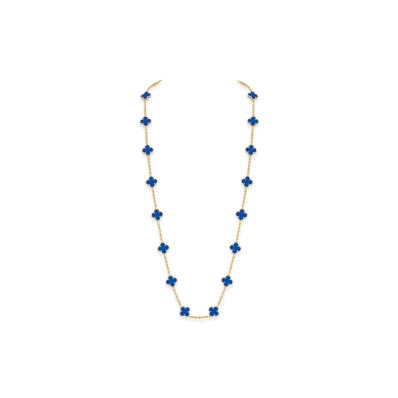 Van Cleef & Arpels Vintage Alhambra long necklace 20 motifs "18K Yellow gold/Agate"