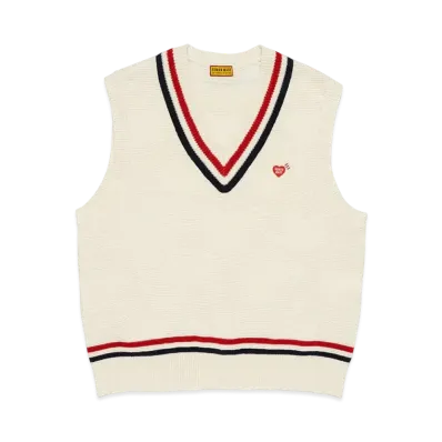 HUMAN MADE Heart Knit Vest "White"