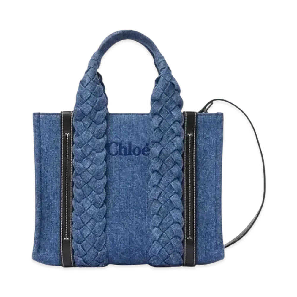 Chloe Small Woody Tote Bag "Denim"