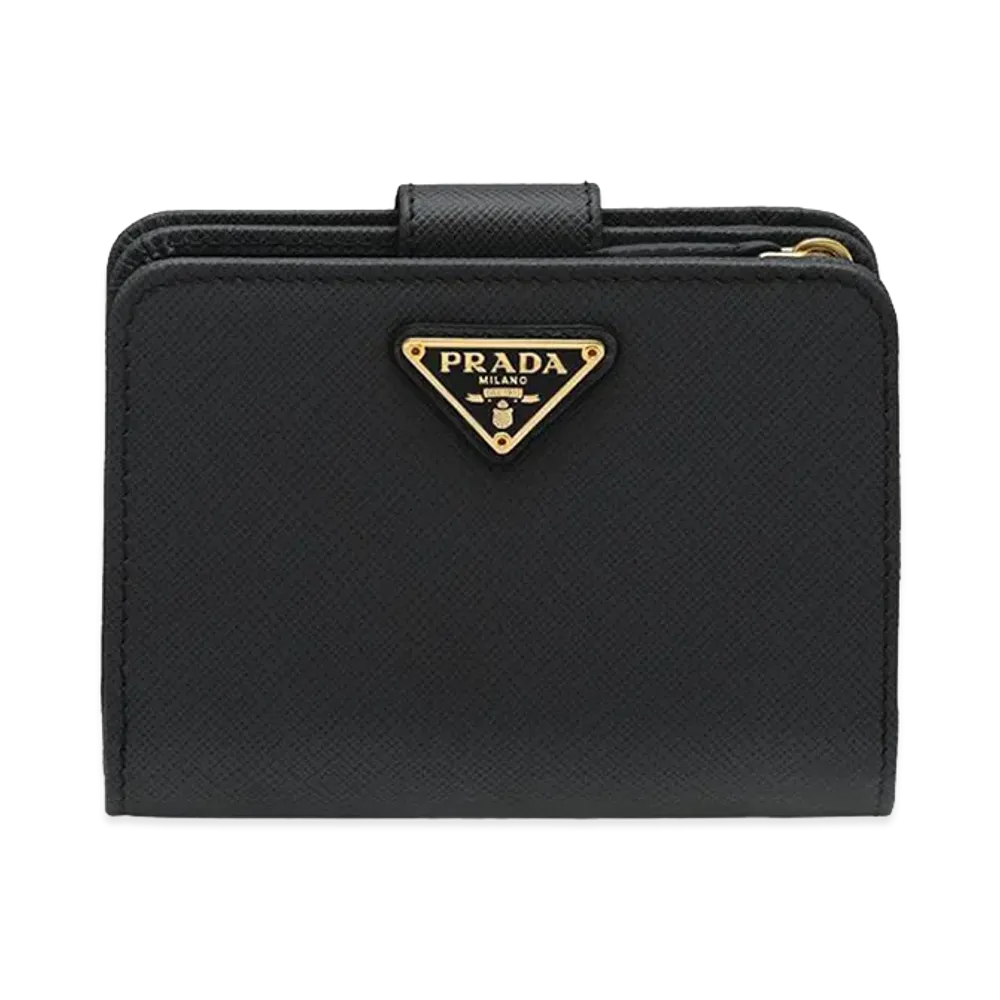 PRADA Women's Saffiano Small Wallet "Black"